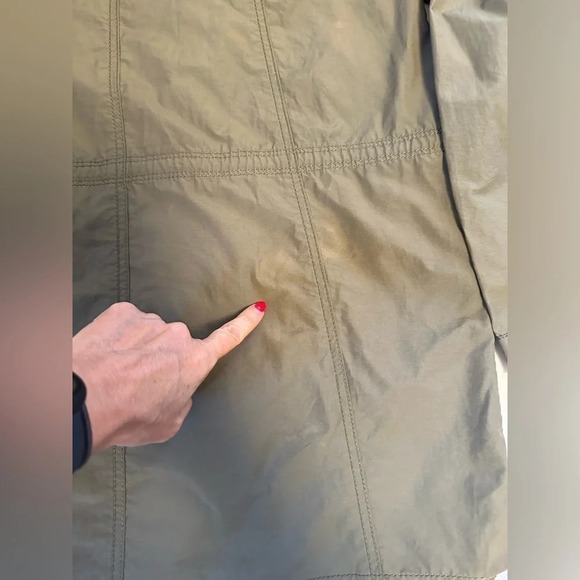 Eileen Fisher Jacket Women  M/L  Green Windbreaker Anorak Stowaway Lightweight - Picture 9 of 15